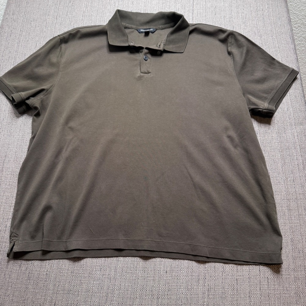 Banana Republic Mens XL Olive Green Cotton Short Sleeve Polo Shirt Classic Fit